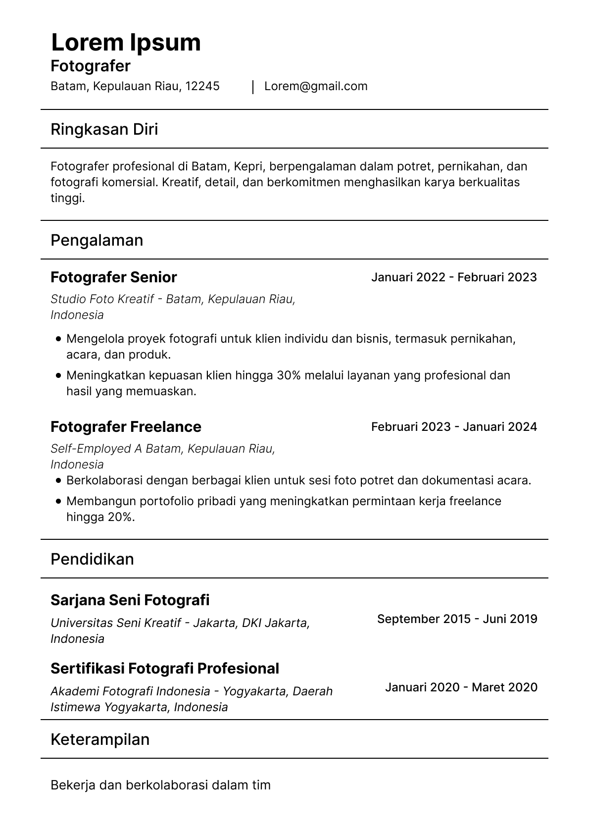 CV Templates