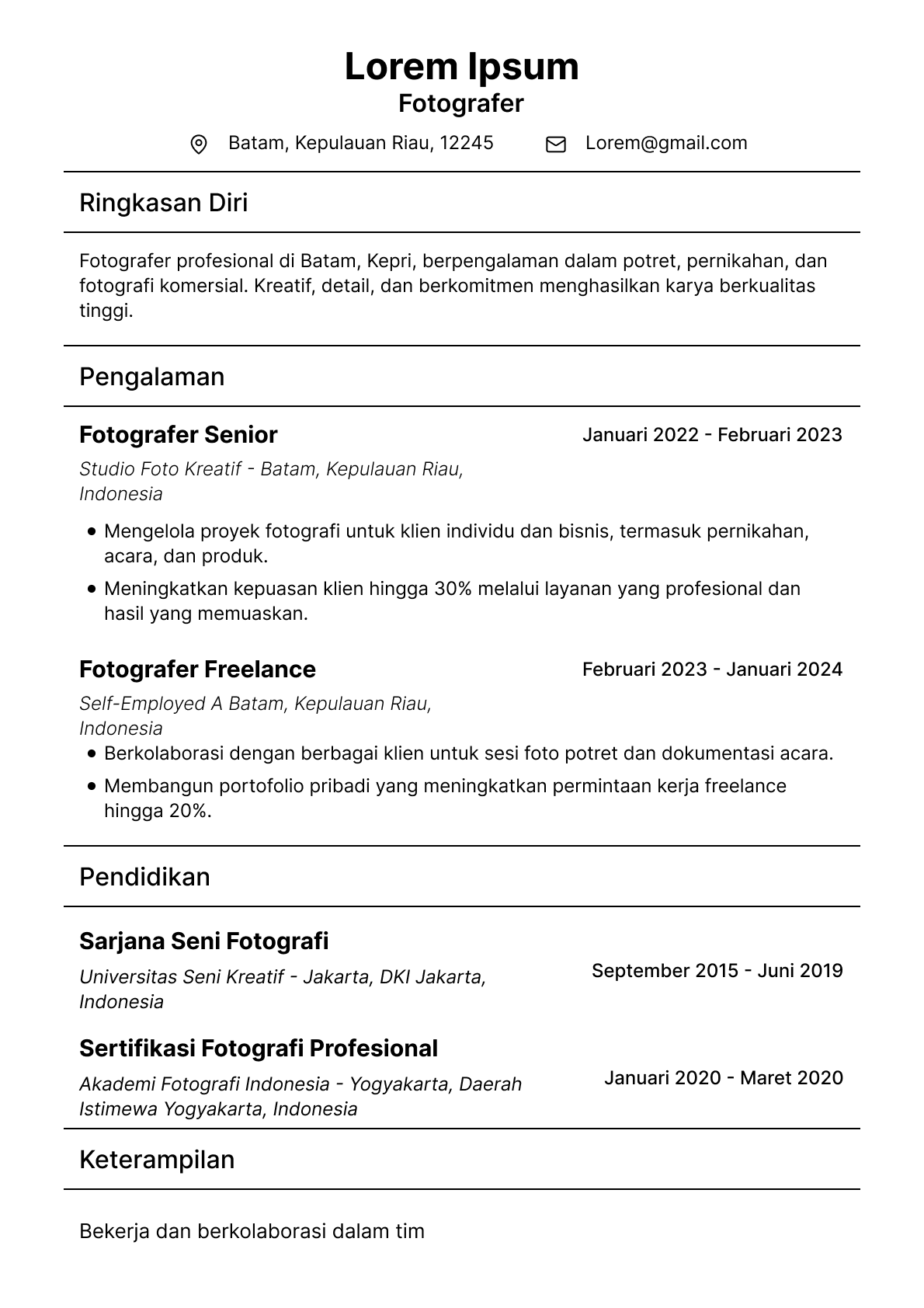 CV Templates